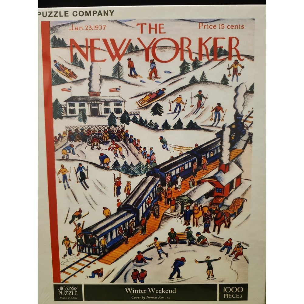 NY Puzzle Company 1000 Piece Jigsaw Puzzle "Winter Weekend" New Sealed